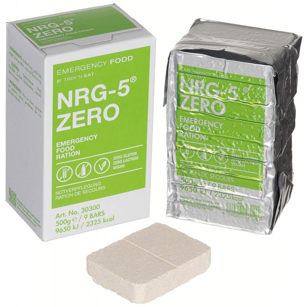 Notverpflegung, NRG-5, ZERO, 500 g, (9 Riegel)